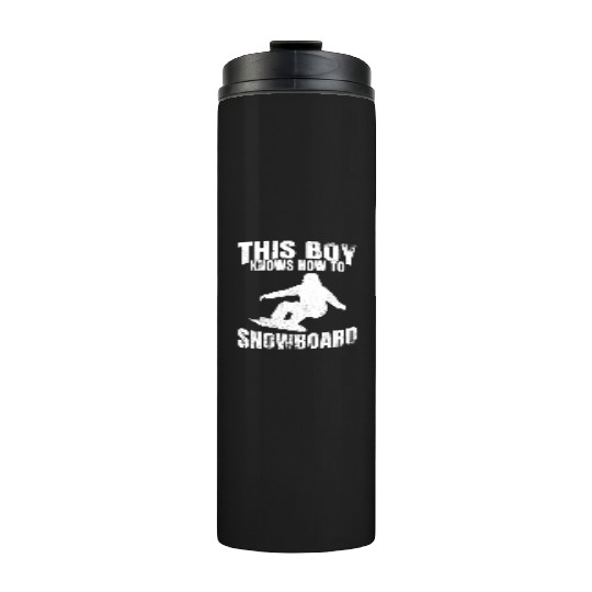 Snowboarding Boy Thermal Tumblers
