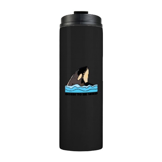 Born to Be Wild: Playful Orca Design Thermal Tumblers