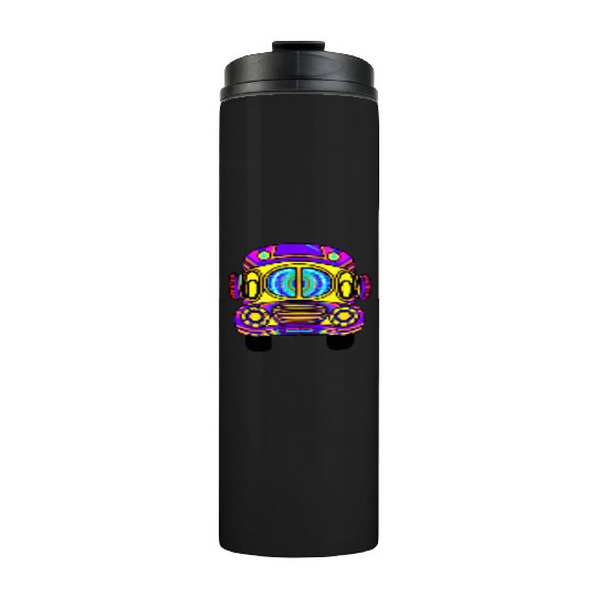 Tie Dye School Bus Thermal Tumblers