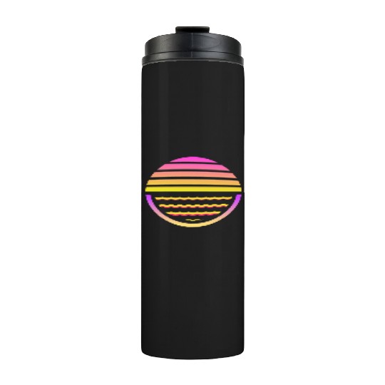 Retro sunset style 80s Thermal Tumblers