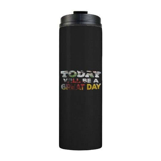 Today Will Be A Great Day Ladybug Inspirational Thermal Tumblers