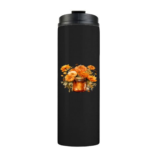 Vintage Wildflower Poster Green Botanical Wall Art Thermal Tumblers