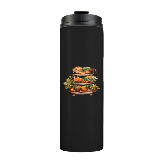 Vintage Wildflower Poster Green Botanical Wall Art Thermal Tumblers