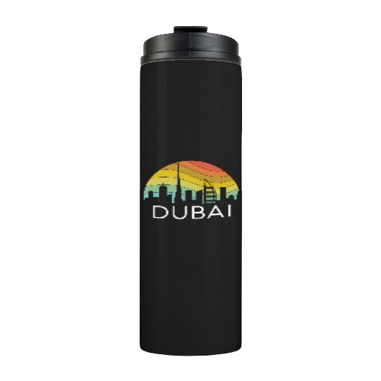 Dubai Skyline City Arab Emirates Uae Arcihtecture Thermal Tumblers