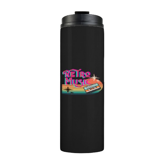 Retro music 70s 80s 90s Thermal Tumblers