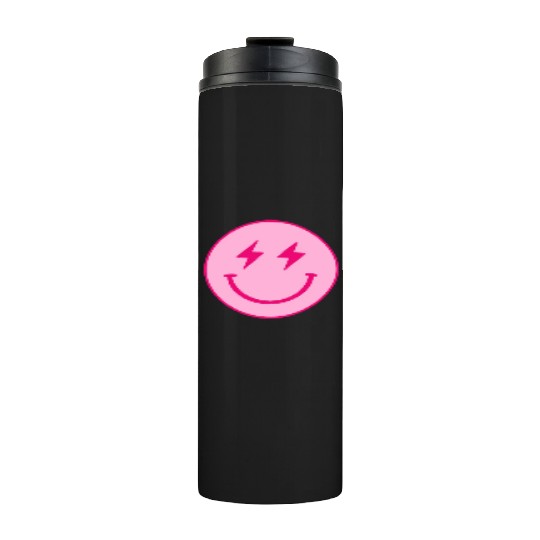 light pink face lightning bolt eyes Thermal Tumblers
