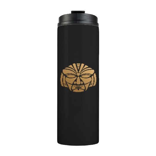 Aztec & Mayan: Sleek Mask Business Logo Thermal Tumblers