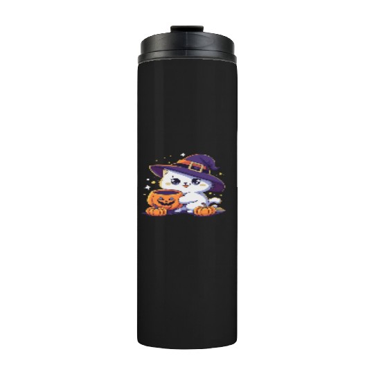 Cute Cat Halloween 3 Thermal Tumblers