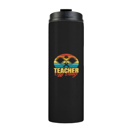 Pickleball teacher retro Thermal Tumblers