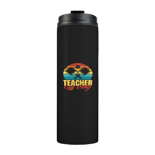 Pickleball teacher retro Thermal Tumblers