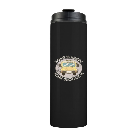 School Bus Conversion Design For A Skoolie Lover Thermal Tumblers