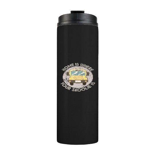 School Bus Conversion Design For A Skoolie Lover Thermal Tumblers