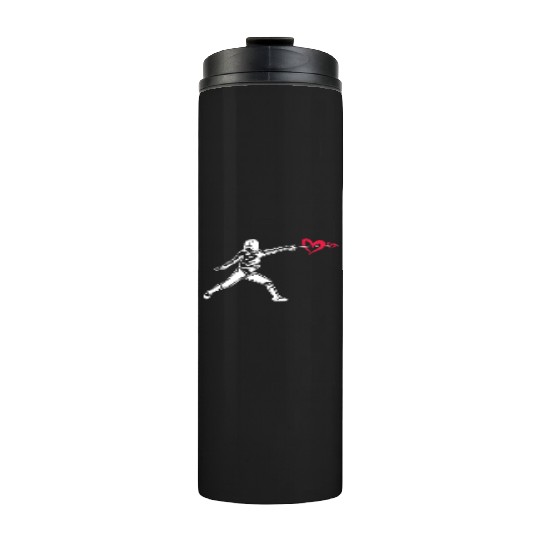 Fencing Fencer Heart Thermal Tumblers