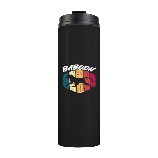 Baboon Monkey Lover Wildlife Animal Zookeeper Thermal Tumblers