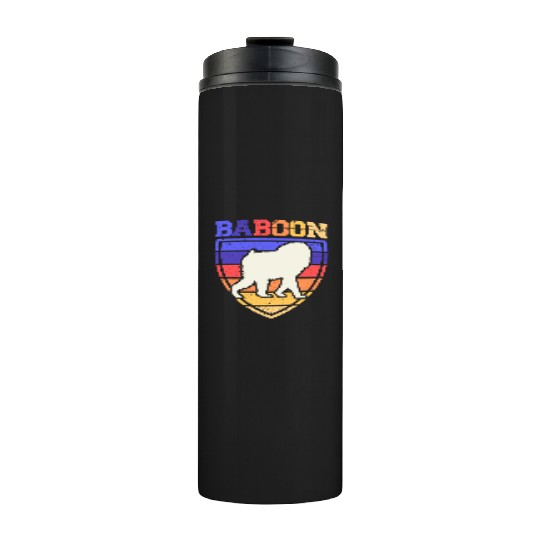 Baboon Monkey Lover Wildlife Animal Zookeeper Thermal Tumblers