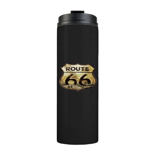 Route 66 trip with motorcycle Thermal Tumblers
