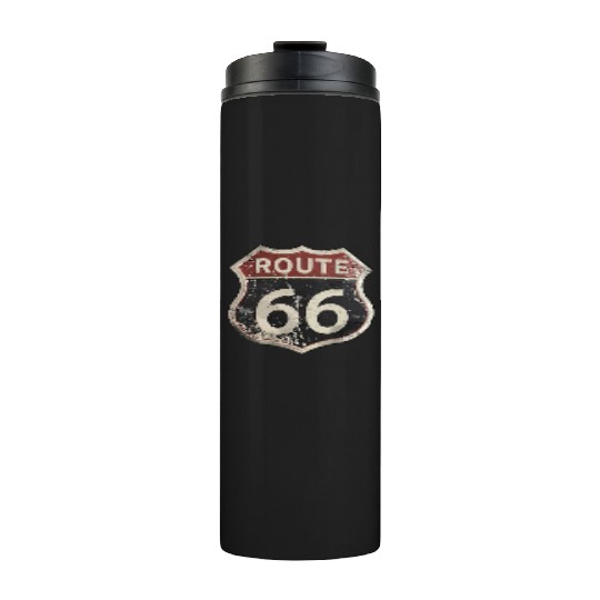 Route 66 vintage sign Thermal Tumblers