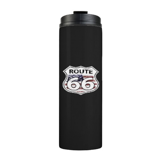 Route 66 - American Flag Thermal Tumblers