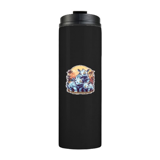 Rhinos Kawaii Thermal Tumblers