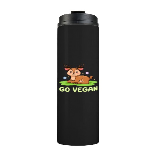 Deer Design for proud Vegans Thermal Tumblers