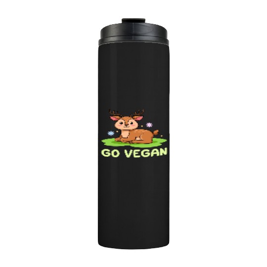 Deer Design for proud Vegans Thermal Tumblers