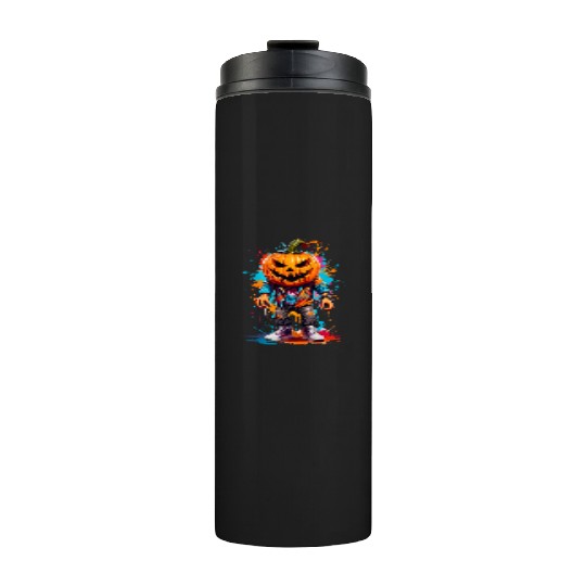 Scary Pumpkin Punk Thermal Tumblers