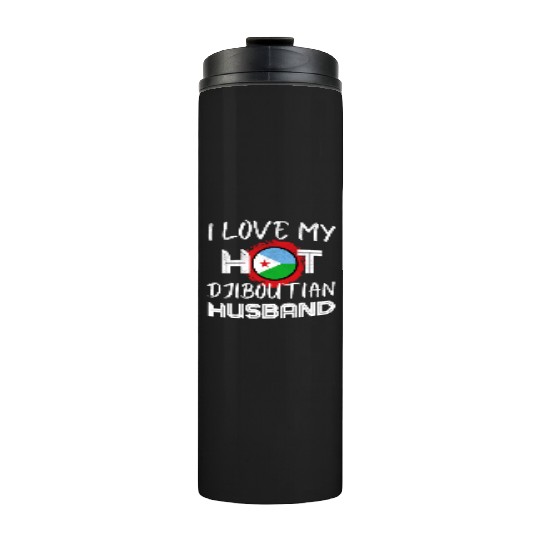 Funny Djiboutian Husband Proud Wife Thermal Tumblers