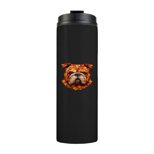Pug dog autumn pug Thermal Tumblers