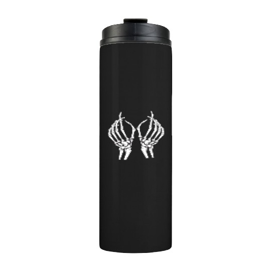 Unisex Thermal Tumblers Skeleton Hand Featuring Hauntingly