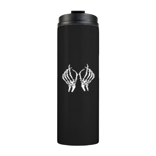 Unisex Thermal Tumblers Skeleton Hand Featuring Hauntingly