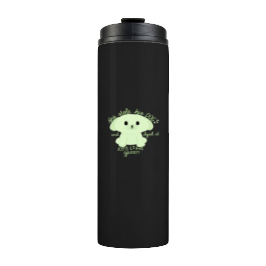 Key Lime Green Dog Thermal Tumblers