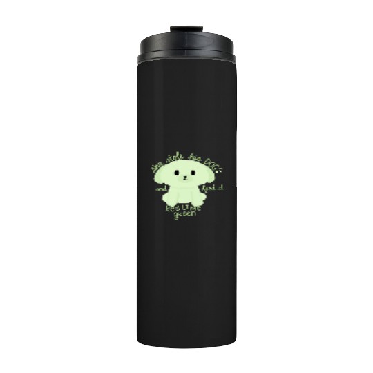 Key Lime Green Dog Thermal Tumblers