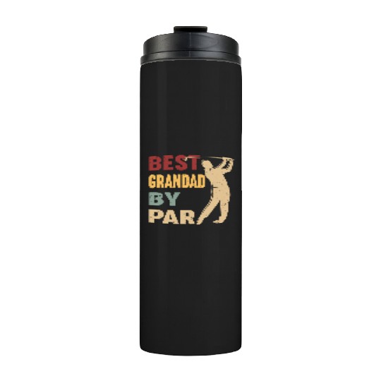Best Grandad By Par Funny Golf Vintage Thermal Tumblers