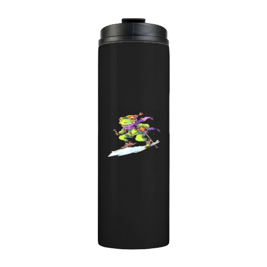 Frog Skiing Skier Ski Winter Snow Thermal Tumblers