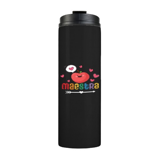 Maestra Bilingual Spanish Teacher team Thermal Tumblers