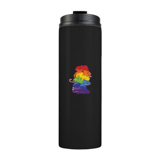 Rainbow Flag Pride Lgbtq Cute Chameleon Stack Thermal Tumblers