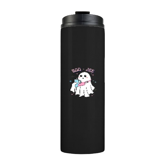 BOO-JEE Spooky Cute Ghost Halloween Costume Design Thermal Tumblers
