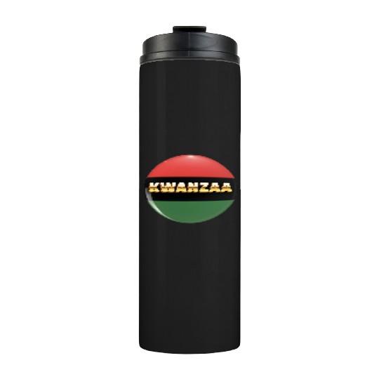Embracing Kwanzaa: Red, Green, and Black Pride. Thermal Tumblers