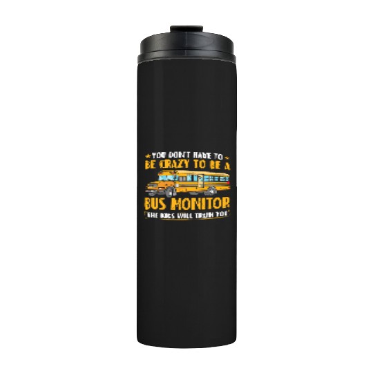 Bus Assistant Back To School Men Women School Bus Thermal Tumblers