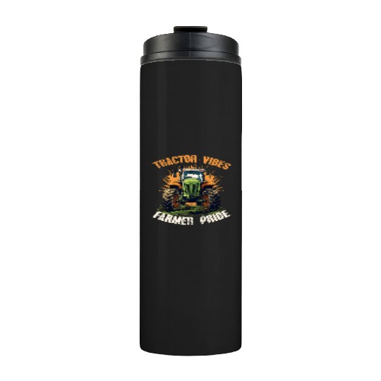 Tractor Vibes Farmer Pride Agriculture Gift Thermal Tumblers