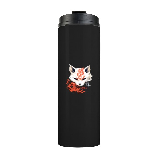 Fox Maske Kumiho Samurai Kitsune Japan Anime Thermal Tumblers