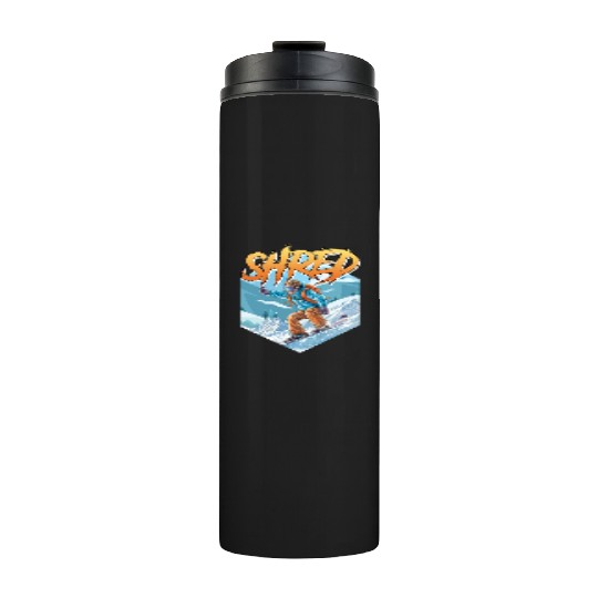 Snowboarding SHRED Snowboarder Freestyle Thermal Tumblers