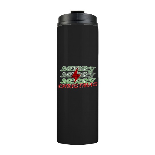 Merry christmas with lightning bolt Thermal Tumblers