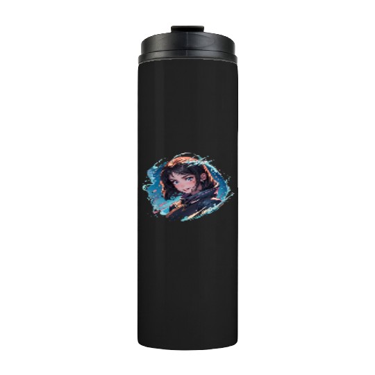 Adventure girl water splash Thermal Tumblers