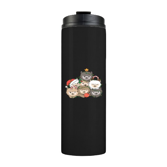Alpaca Christmas Tree Funny Animal Christmas Thermal Tumblers