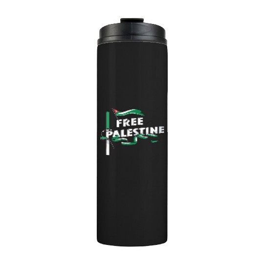 I Love Free Palestine Flag Save Gaza Thermal Tumblers