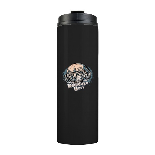 Unique Skull With Skeleton Hands Over Face Thermal Tumblers