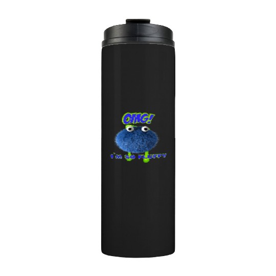 OMG Im So Fluffy, Cute Furry monster. Thermal Tumblers