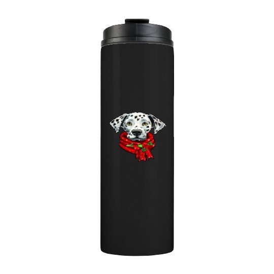 dalmatian christmas pet design Thermal Tumblers