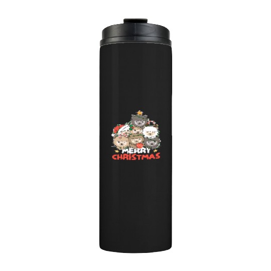 Alpaca Christmas Tree Merry Christmas Thermal Tumblers